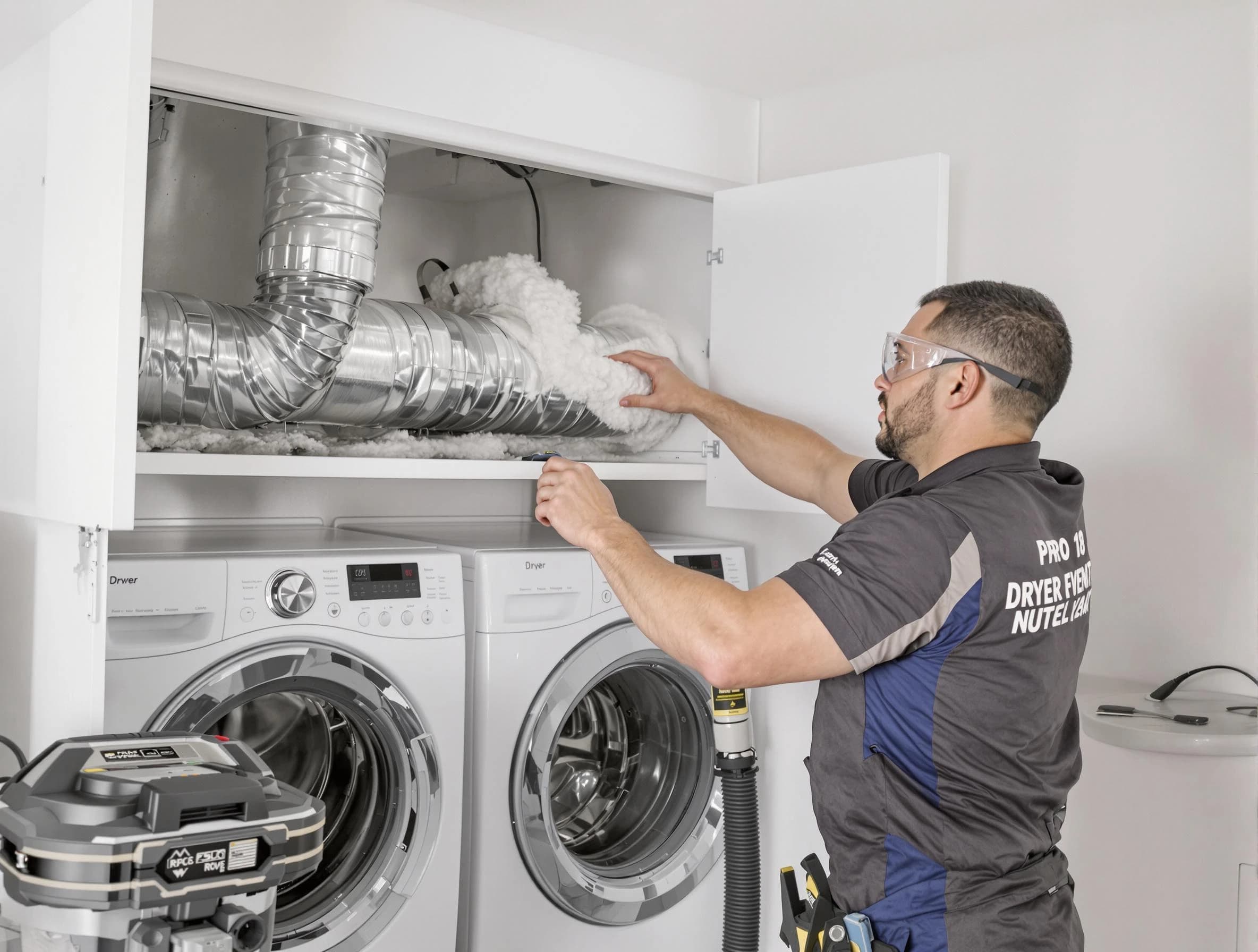 Jeannette Dryer Vent Cleaning certified technician performing specialized gas dryer vent cleaning in Jeannette