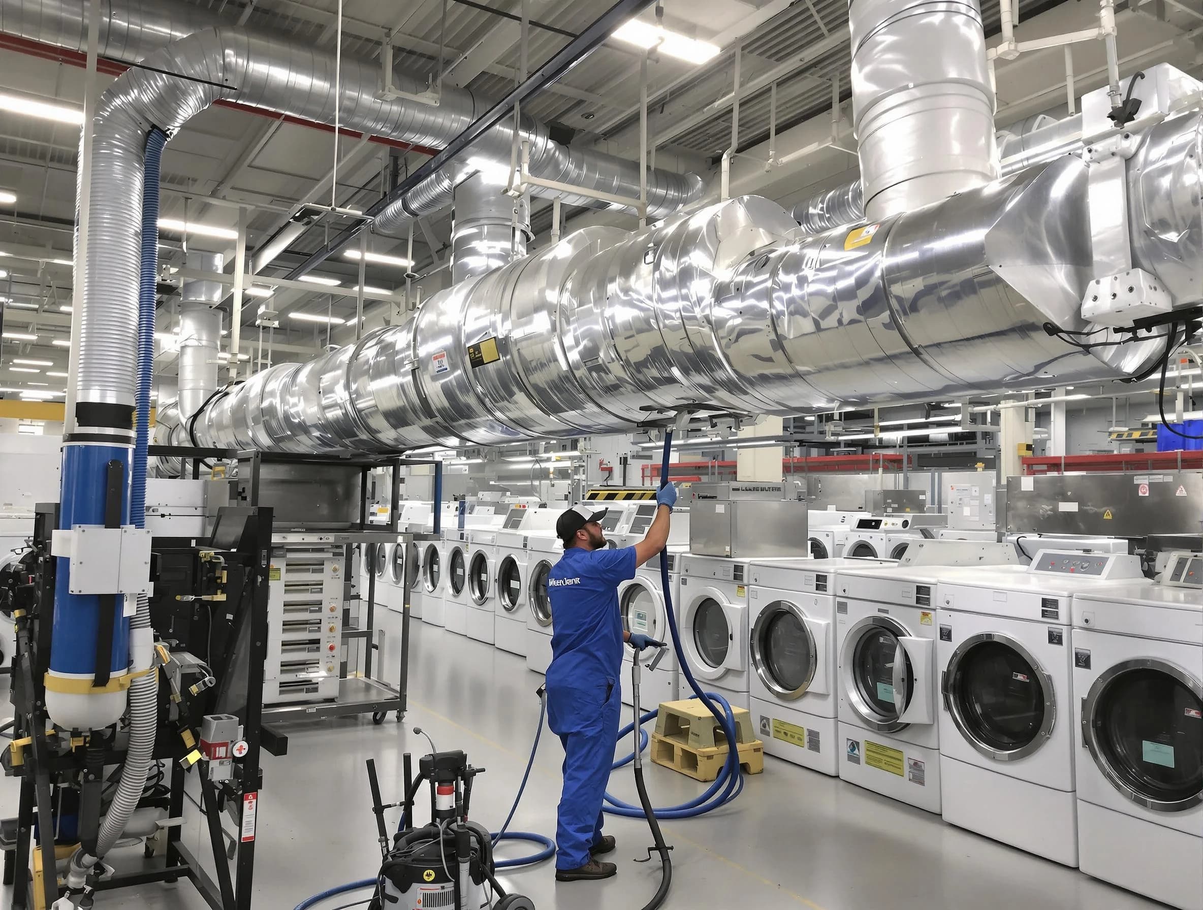 Jeannette Dryer Vent Cleaning team performing heavy-duty industrial dryer vent cleaning in Jeannette